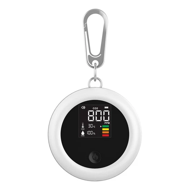 Carbon Dioxide Detector Temperature and Humidity Air Quality Detector Porta W7O3