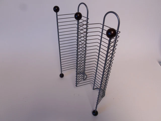 40 CD Aufbewahrung Schreibtisch Metall Ständer Halter Display Draht Turm Gestell silber 2