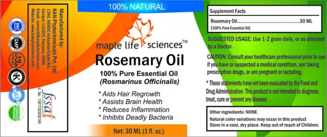 Rosemary Essential Oil 100% Pure & Natural Rosmarinus Officinalis Aid hair grow 2