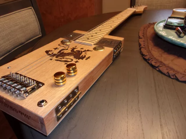 6 String Electric/Acoustic Cigar Box Guitar