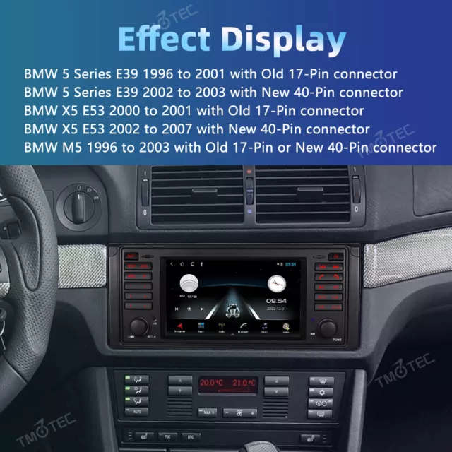 For BMW X5 E53 E39 Car Radio Stereo Android 13 CarPlay WiFi Head Unit DAB+ GPS 2