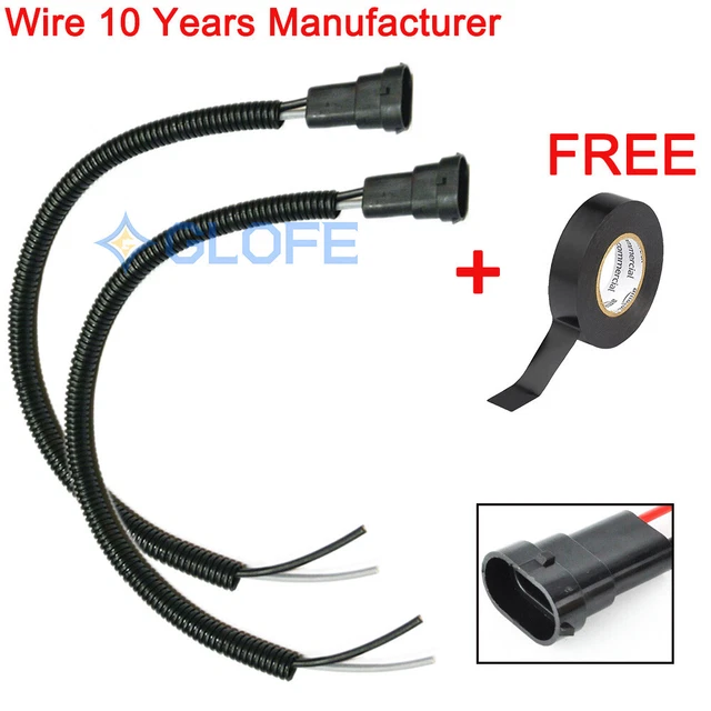 Wiring Pigtail Male Extension 880 H27 2X Harness Fog Light Socket Plug Bulbs OE