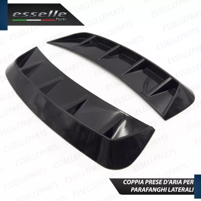 Coppia Prese D'aria Sportive Parafanghi Nero Lucido Adesive In Abs Per Kia Xceed 3