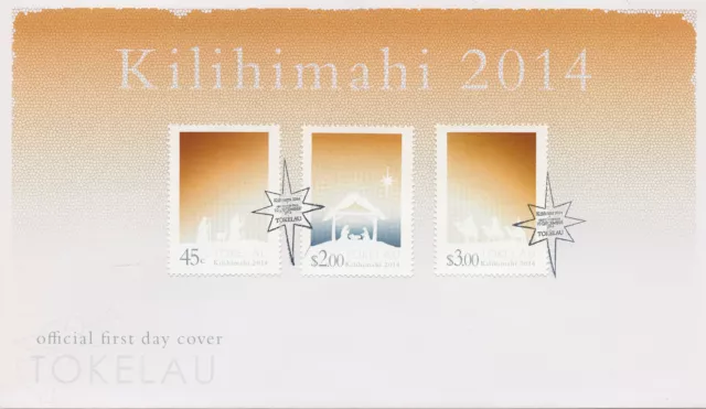 Christmas Stamps Tokelau 2014 FDC Nativity Kilihimahi 3v Set