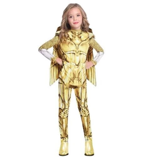 BAMBINI UFFICIALE BAMBINA Wonder Woman Oro Armatura Dc Supereroe Costume  EUR 60,60 - PicClick IT