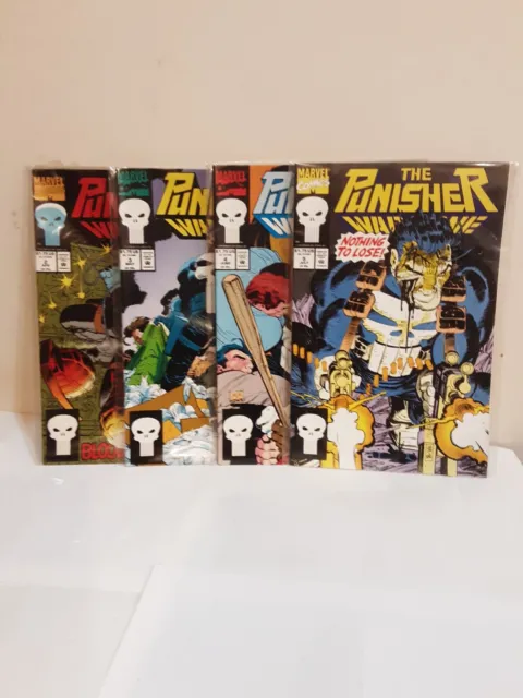Lot Of 4 Vintage The Punisher War Zone Comic Books 2-3-4-5