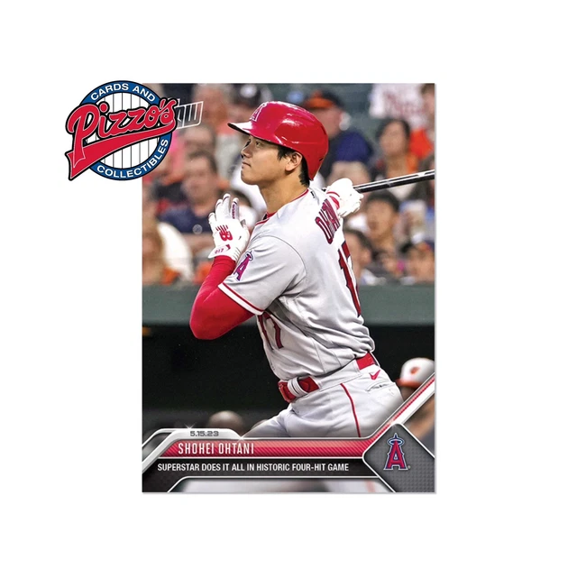 SHOHEI OHTANI ANGELS 4 Hit Game 2023 MLB TOPPS NOW Card 294 In Hand
