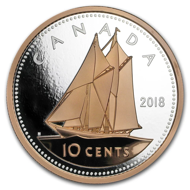 2018 Canada 5 oz Silver $1 Big Coin Series Bluenose (10-Cents) - SKU#159797