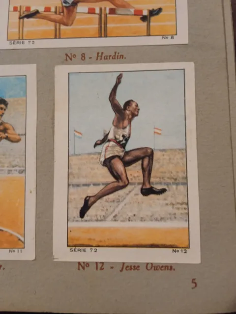 Jesse Owens 1936/38 In Rarest Nestle Stamp Card Album - Sport Hunting France