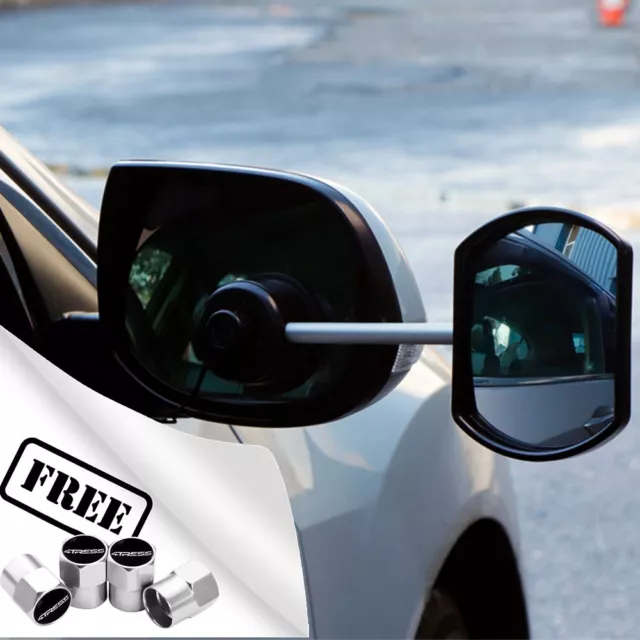 Car 4x4 Caravan CONVEX Glass Suction Towing Extension Blind Spot Mirror ACC36.C✅