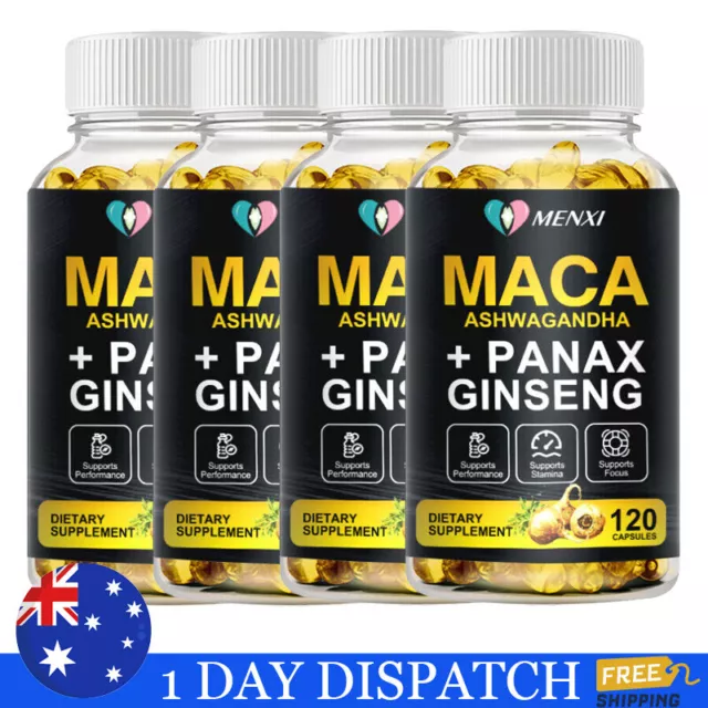 Maca Root Extract Stamina | Libido | Mood | Energy For Men & Women 120 Pills