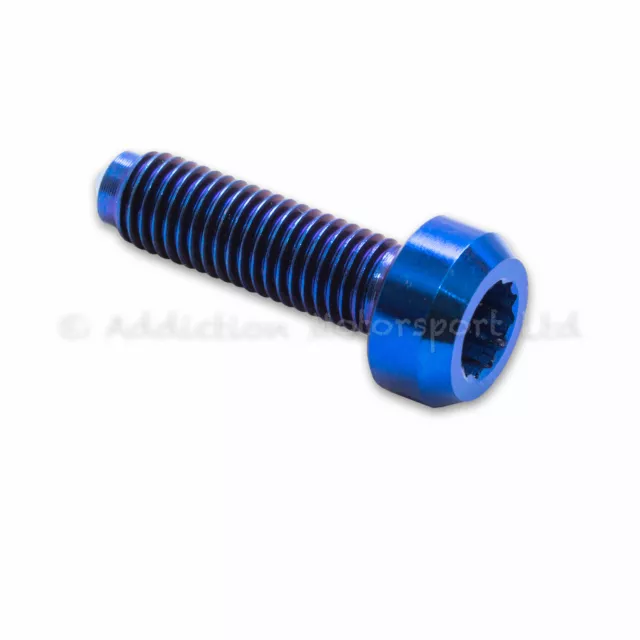 1x Titan Blue Bolt für BBS Split Felgen Räder, M7 x 24mm für Jaguar