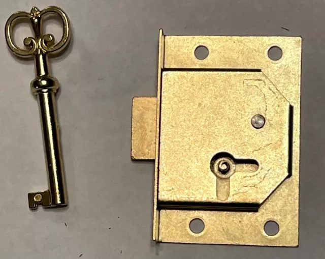 Half Mortise Lock Chest Jewelry Humidor Box Lock Cabinet Lock Solid Brass 1 Key