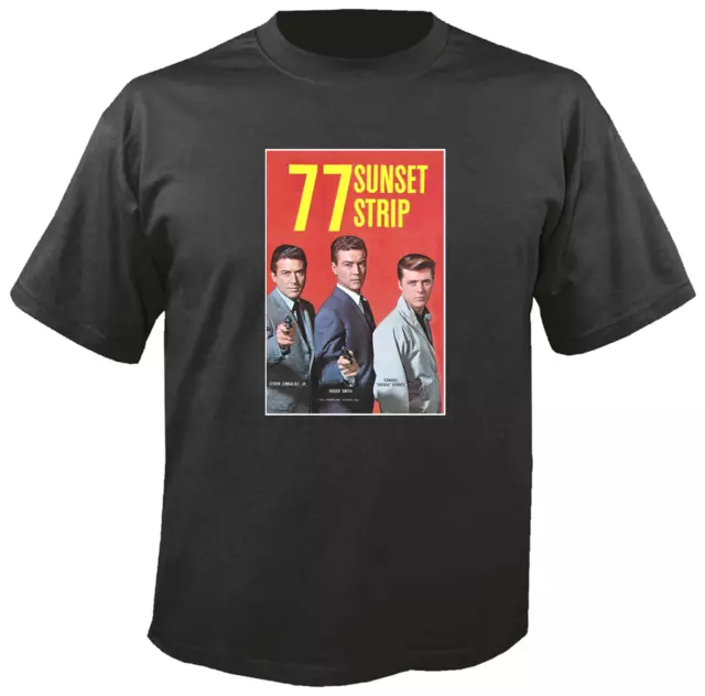 Tee Shirt new adult unisex classic TV drama 77 SUNSET STRIP cotton t shirt