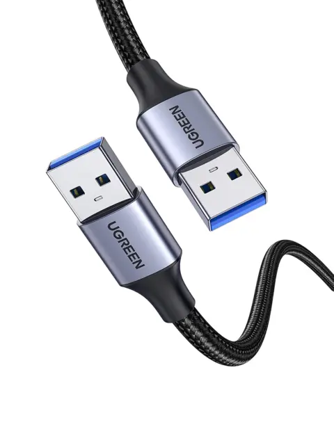 Câble USB 3.0 Type a Mâle Vers Mâle Câble Double USB Nylon Tressé Pour Disque Du