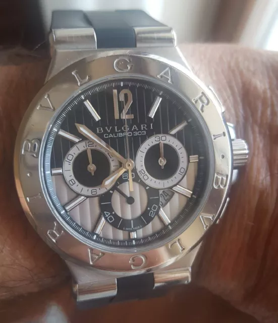 Bulgari Diagono DG42SCH Calibro 303 con scatola e garanzia originale
