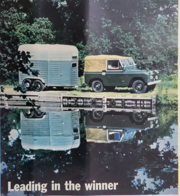 Land Rover 4-Wheel Drive "Leading in the Winner" Ad Original 1961 ILN ~14.5x10"