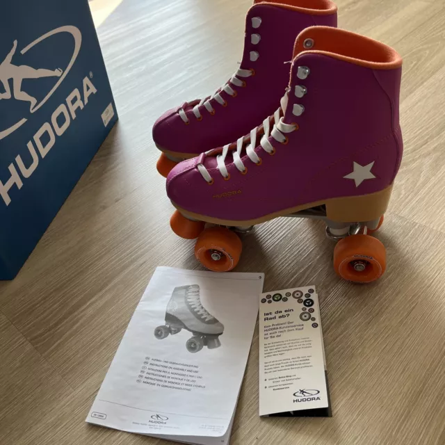 Hudora Disco Roller Rollschuh Roll Schuh Rollerskates Skates Rollschuhe Gr.39