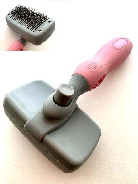 Pet Self Cleaning Slicker Brush Dog Cat Grooming Comb Shedding Fur Removal Tool