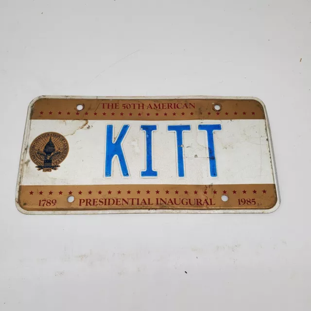 1985 Washington DC License Plates 50th American Presidential Inaugural KITT