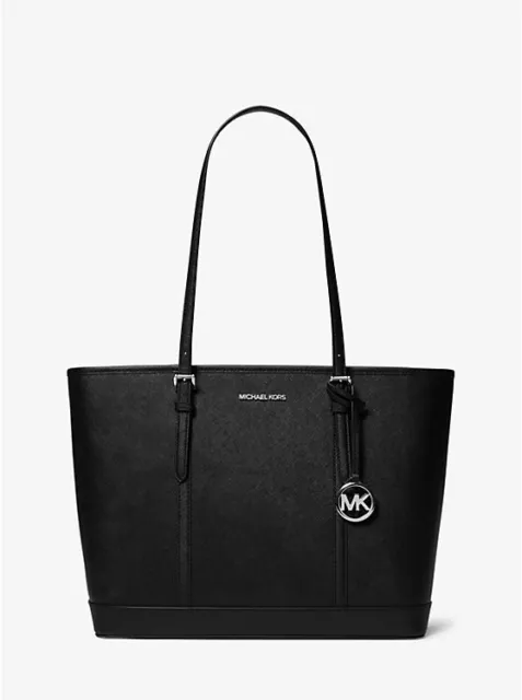 Michael Kors Jet Set Travel Saffiano Leather Top-Zip Tote Bag