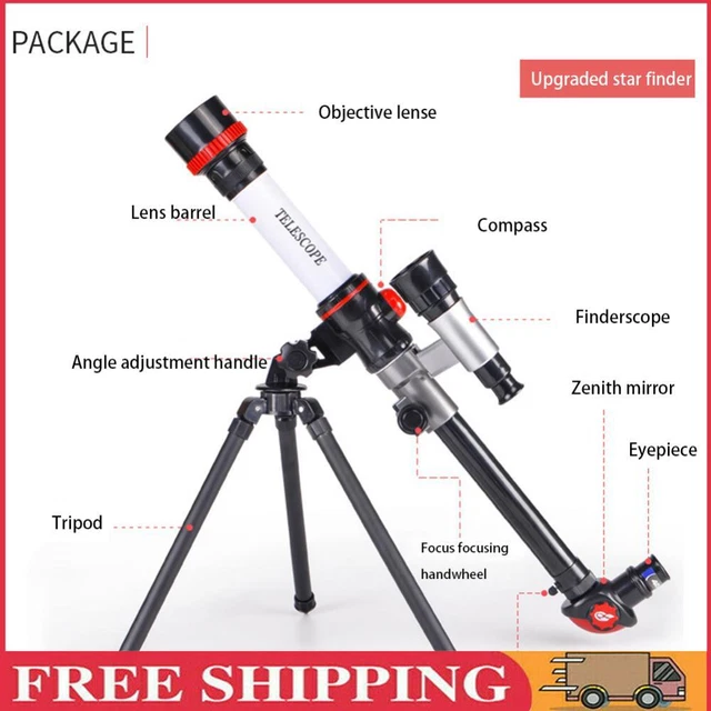 HD High Magnification Professional Astronomical Science Monocular (Red)