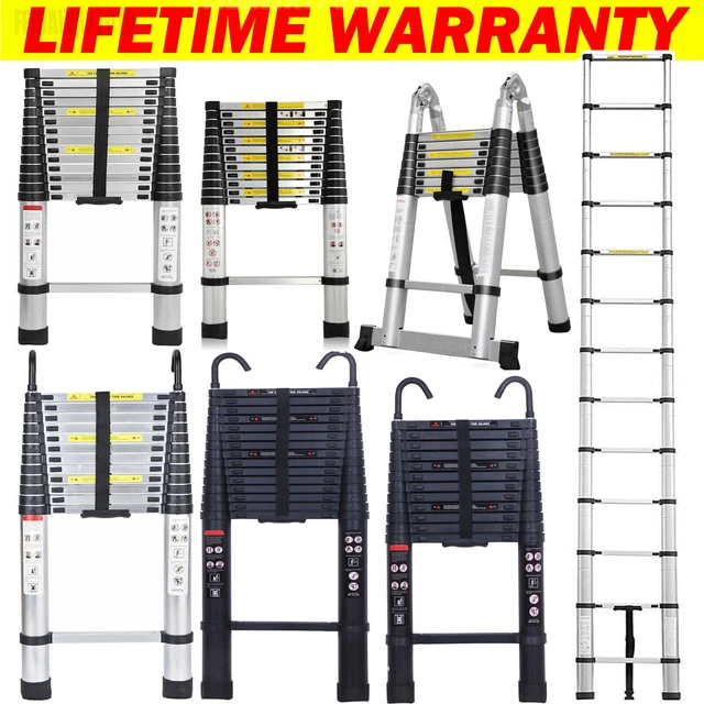 TELESCOPIC LOFT LADDER Extendable Collapsible Step Ladders Securing