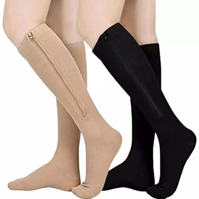2PC UNISEX COMPRESSION Sock Pressure Sock Leg Support Stocking Sock ...