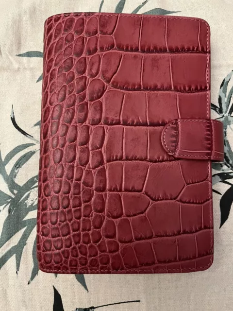 Filofax personnel croc fuchsia en cuir 2