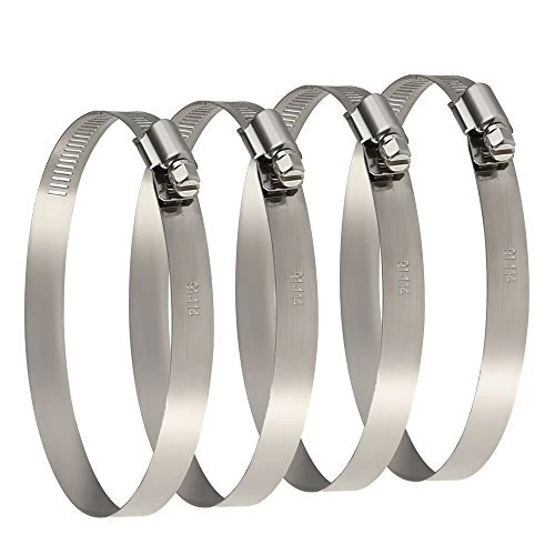 TUPARKA 4 Pcs Collier de Serrage Tuyau Ajustable en Acier Inoxydable Pour Fix...