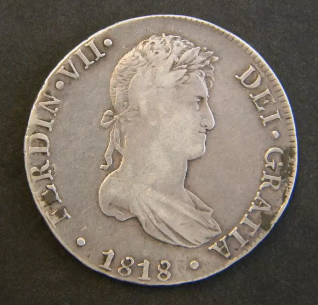 Lima 8 reales 1818 JP; K-117.1