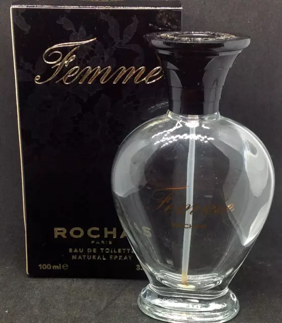 ROCHAS Femme 100ml EDT  VIDE avec boite collectionneur VAPO