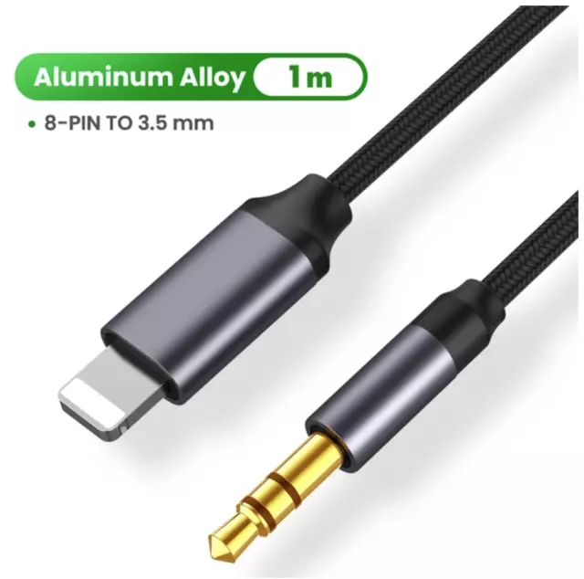 Aux Kabel 3,5 mm Klinkenkabel Audio Adapter Kopfhörerkabel für iPhone iPad Auto