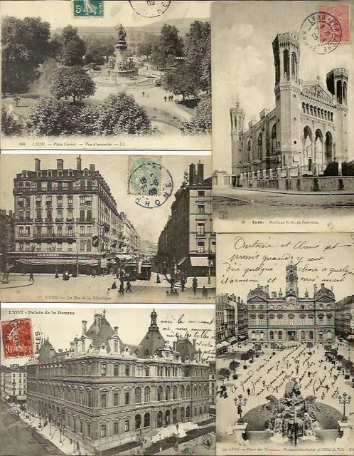 Album Cartes Postales Anciennes Lyon – Édition Marquell Artistique, Grandes Cartes 8 3/4, Original