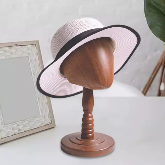 Mannequin Kopf Modell Hut Haarteile Display Ständer Holz Unterstützung für