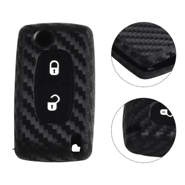 Fit For Citroen C4 Picasso C5 C6 3 Button Remote Key Fob Case Holder Black  Cover 