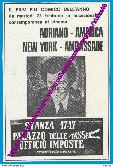 672  Ritaglio Clipping FILM Stanza 17-17 Palazzo delle Tasse   UGO TOGNAZZI 1971