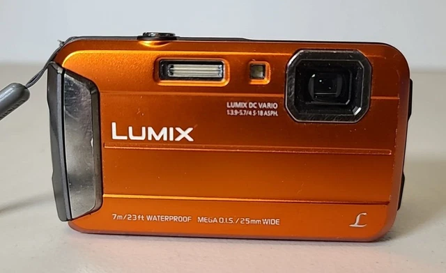 Panasonic DMC-TS25 LUMIX 16MP Waterproof Digital Camera-Orange-No Battery
