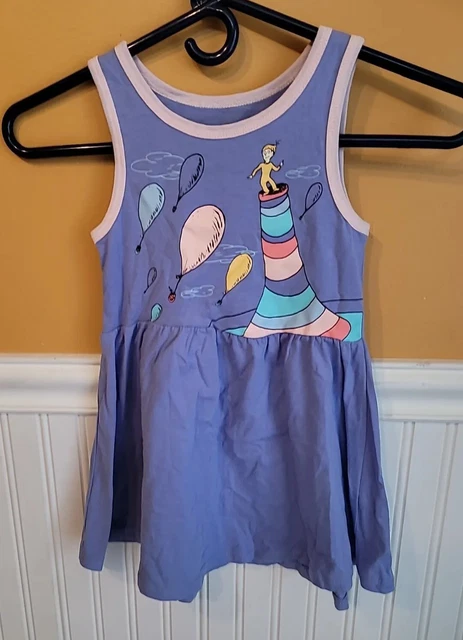 Dr. Suess Oh The Place You'll Go Sleeveless  Dress Size 4T