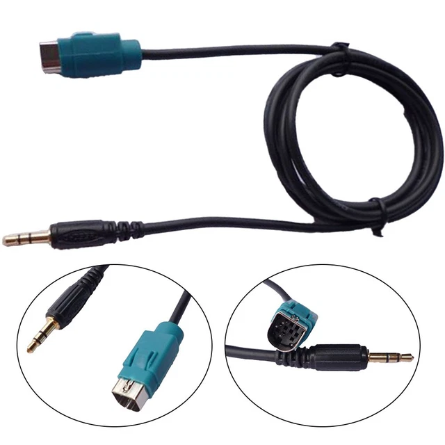 3.5mm AUX Input Interface Cable Adapter High Quality For ALPINE KCE-236B CDA