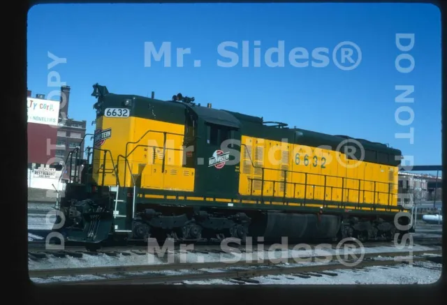 Original Slide C&NW System Chicago & North Western Clean Paint SD18 6632 KC MO