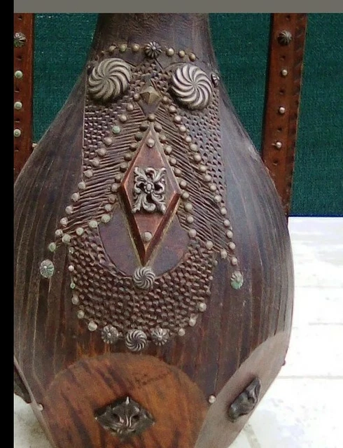 VASE CIRCA BOIS Et argent Signé J.Perard Parfait État numéroté clouté sculpté EUR 39,00 - FR