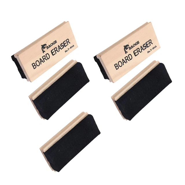 5 Pcs Bambus Büro Staubfreier Kreideradierer Radiergummis Für Weiße Tafeln