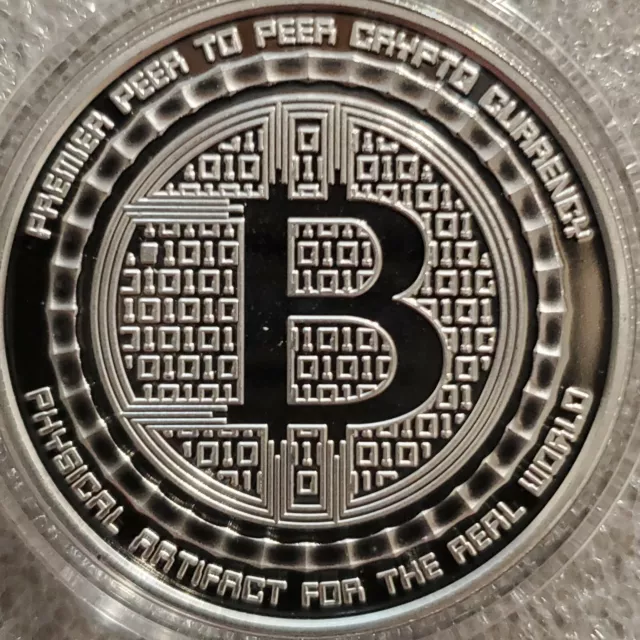 Bitcoin Value Conversion Proof 1 oz .999 fine Solid silver commemorative QR Code