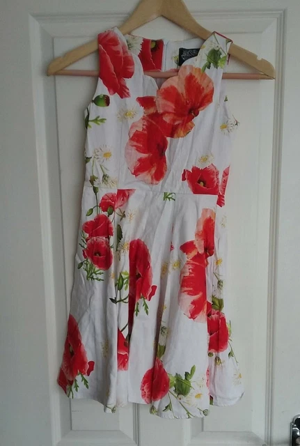 Hearts & Roses Girls Party Dress Age 9/10 Years 50’s Style Poppy Print
