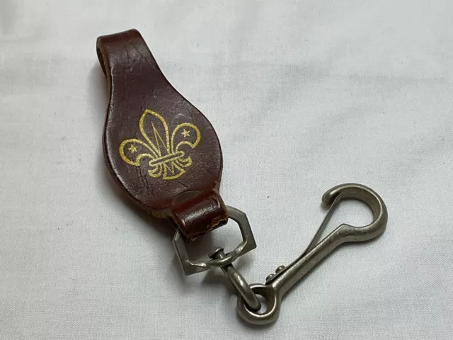 Wonderful Vintage Boy Scout Belt Loop Lanyard, Leather