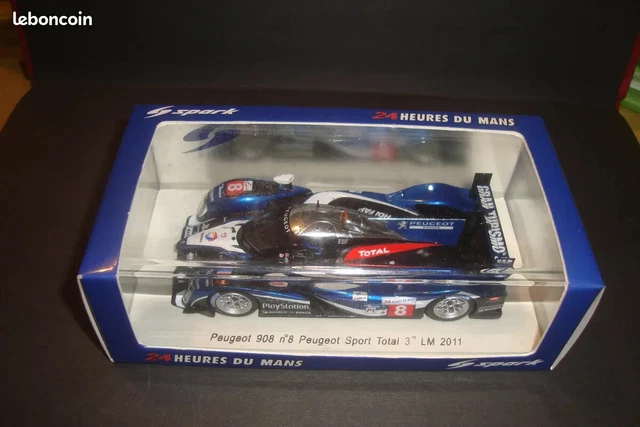 SPARK LM Peugeot 908 HDi FAP #8 – 2ème Aux 24h Du Mans 2007 – Modèle 1/43 Résine