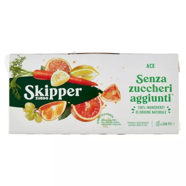 Zuegg Skipper Ace Senza Zuccheri Aggiunti 200ml X3 pz (8 confezioni)