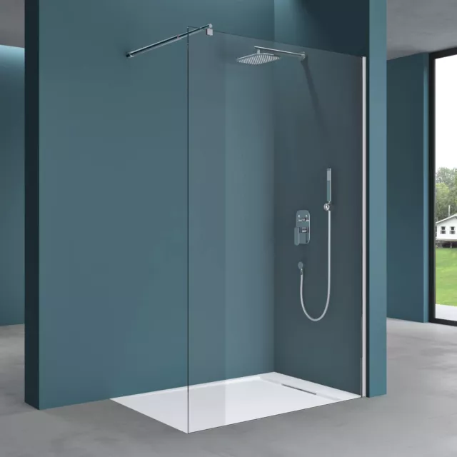 Walk In Dusche Duschabtrennung Duschwand 120x200 140x200 ESG Glas mit Nano NEU!! 2