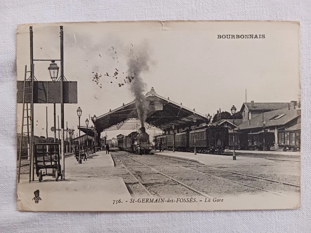 Saint Germain Des Fosses La Gare Train Chemin De Fer Cpa R3469